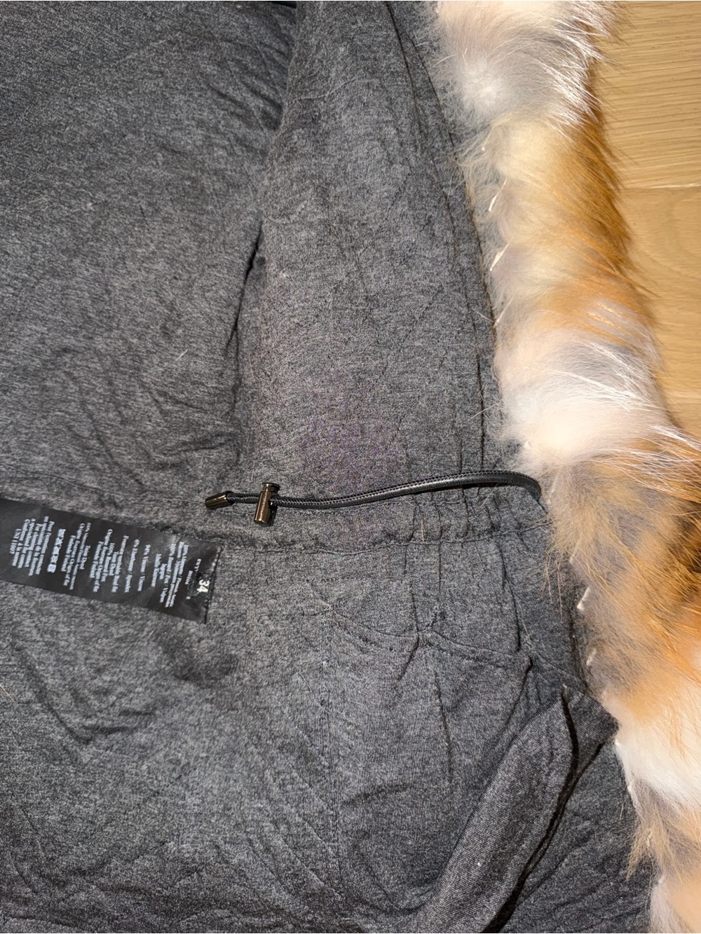 Yves Salomon Multi-Tone Fox Fur Chevron Coat in Rust and Cream- size 34 - Picture 12 of 14